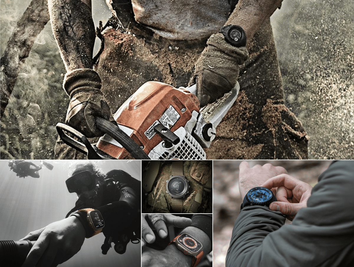 Diving, running, using a chainsaw, hiking, or EDC. The Tactical Smartwatch does it all with style!