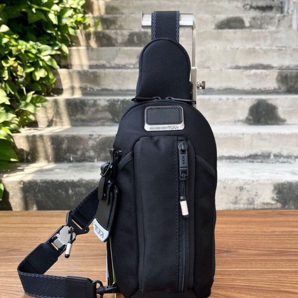 A compact sling sitting on a table