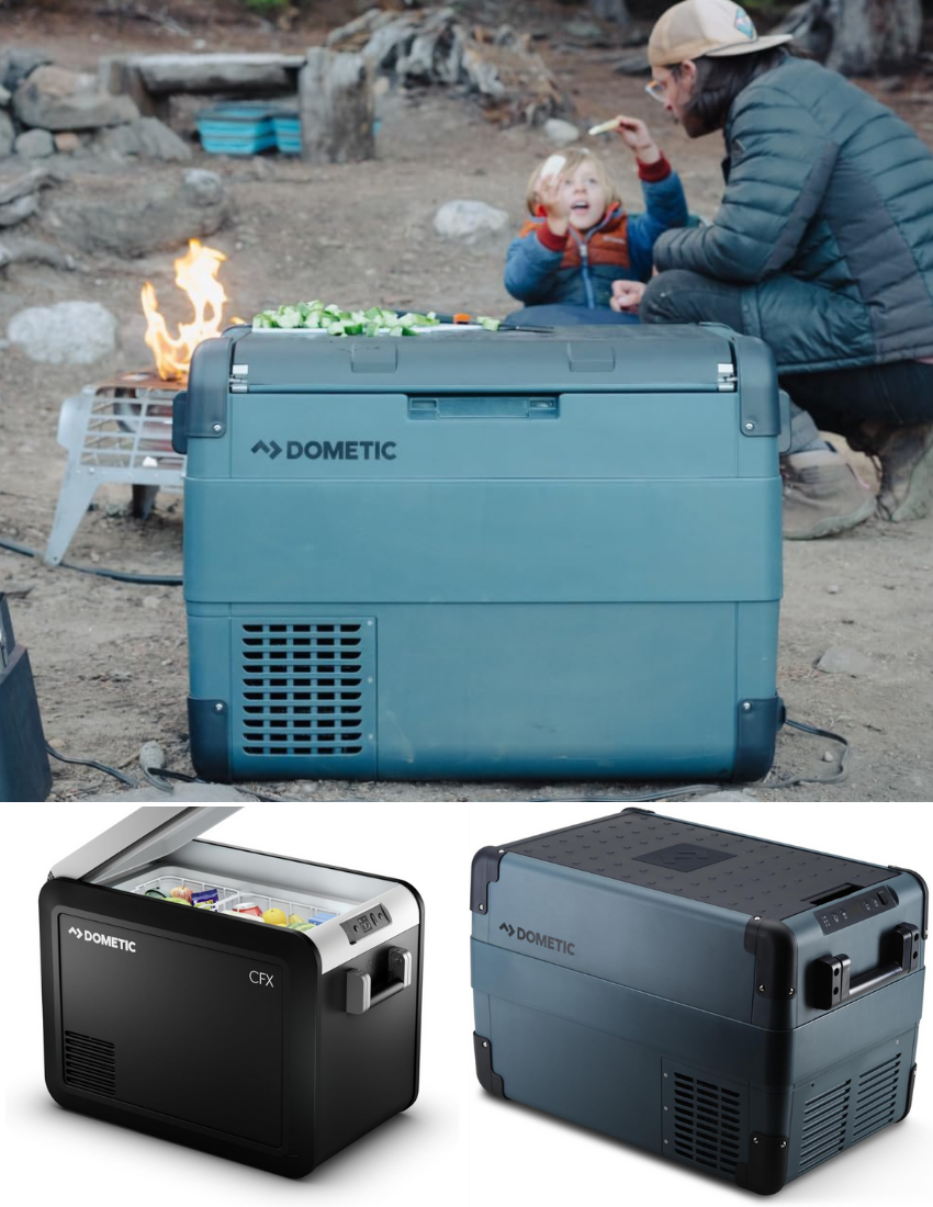3 different fridges from Dometic ranging in size and color