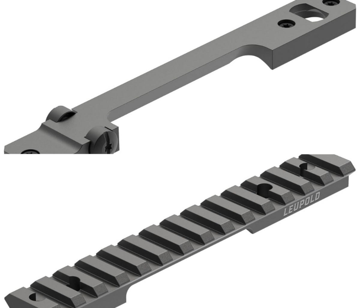 A Picatinny base and a long action rifle base