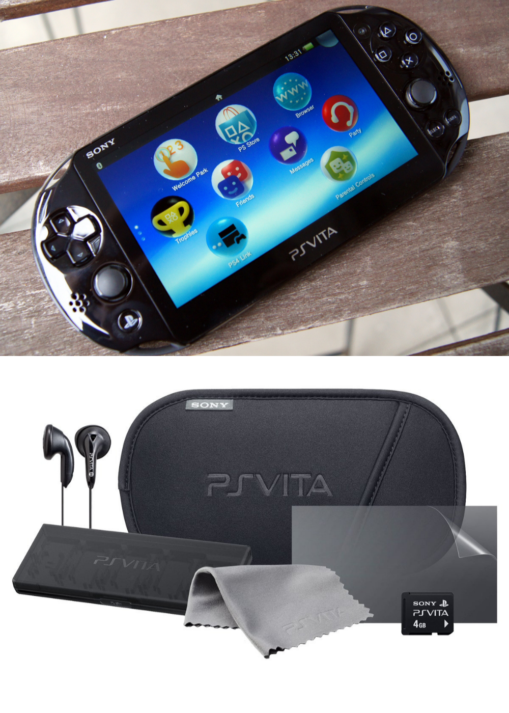 A Vita, and the Playstation starter kit from Sony.