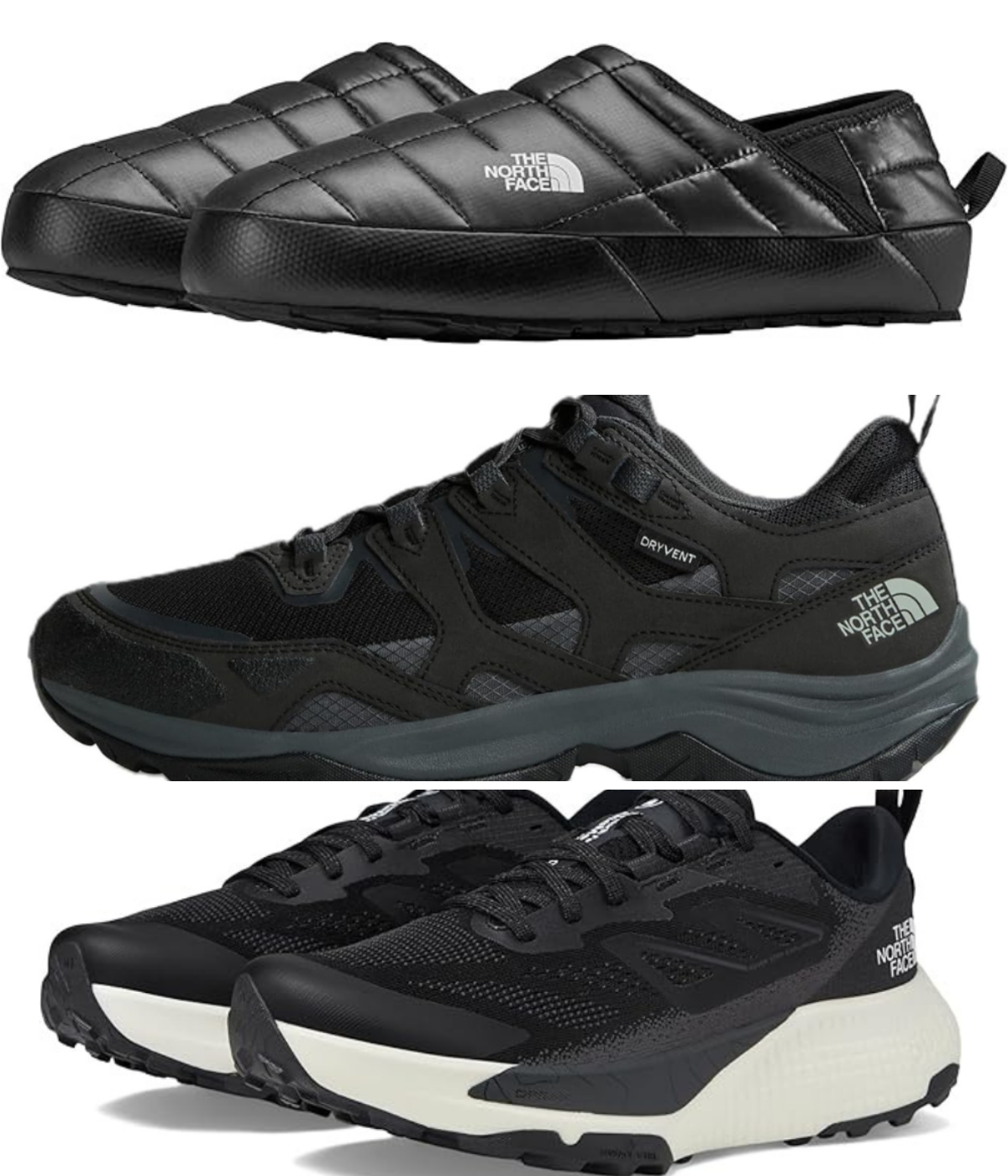 A winter shoe, trail she, and a pair for a night out from The North Face.