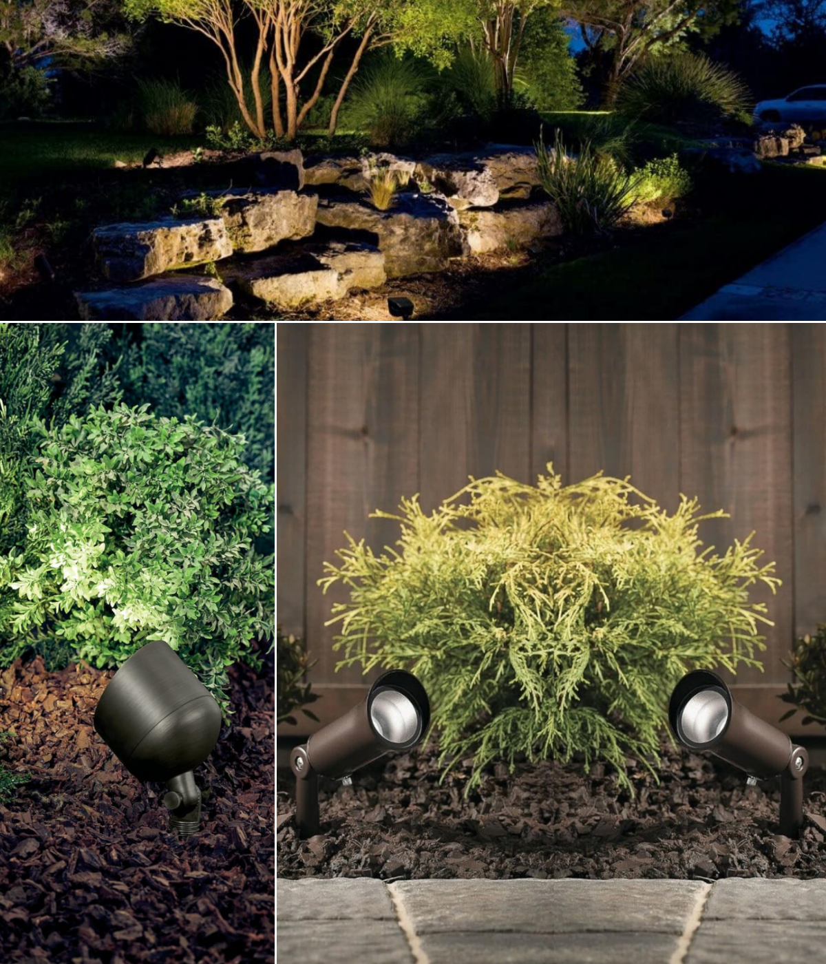 Landscape lighting from Kichler will accent your home like these 3 examples.