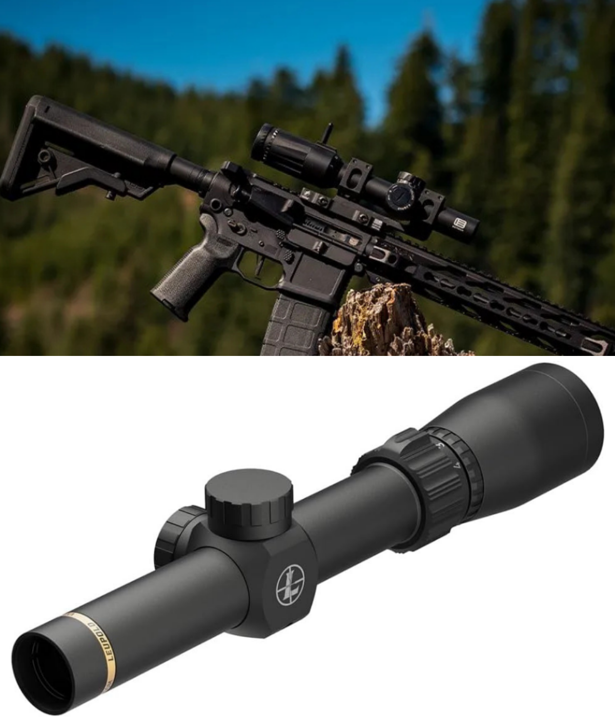 Leupold VX-Freedom 1.5-4x20 Pig-Plex riflescope mounted on hunting rifle