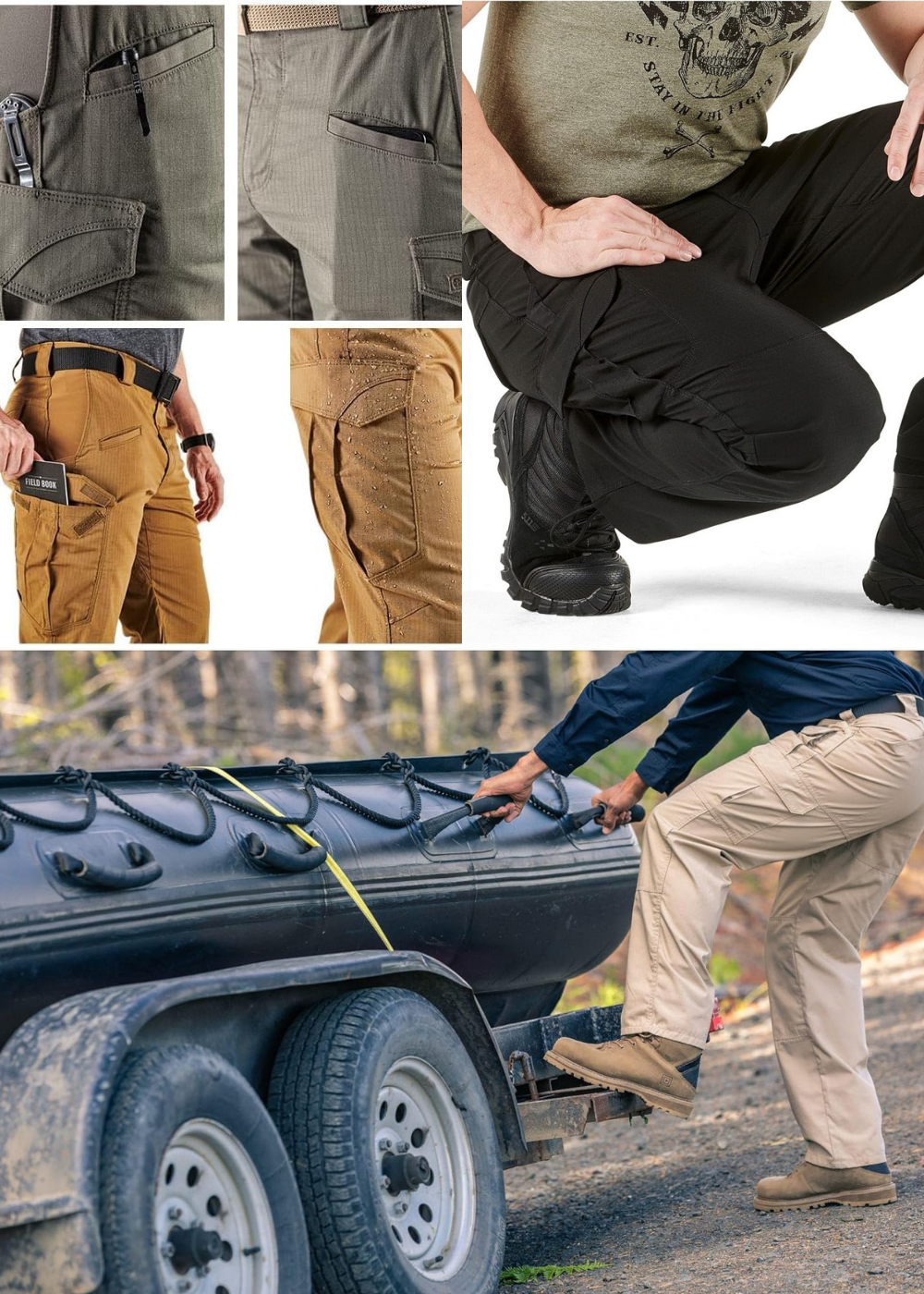 5.11 Tactical cargo pants showcasing multiple pockets, durable ripstop material, and flexible fit for everyday tactical and outdoor use